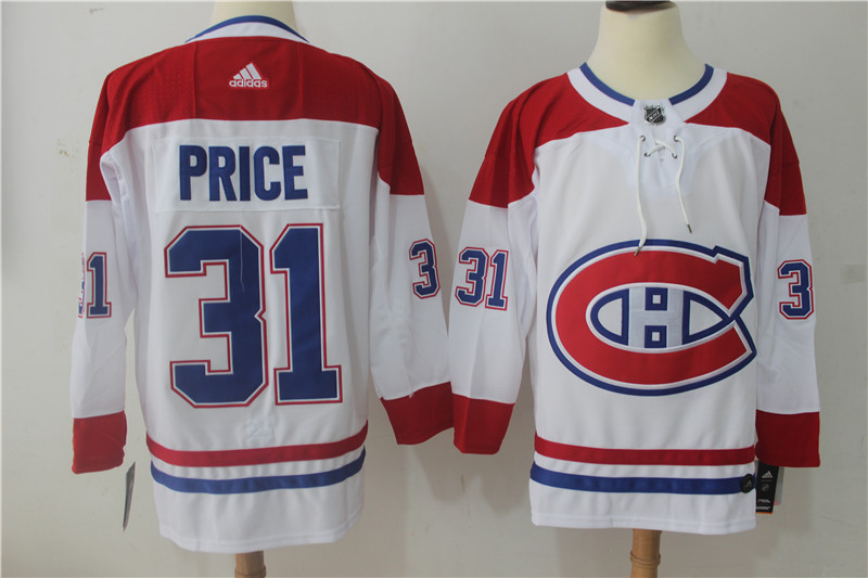 Men Montreal Canadiens #31 Price White Hockey Stitched Adidas NHL Jerseys->milwaukee bucks->NBA Jersey